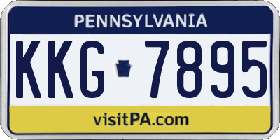 PA license plate KKG7895