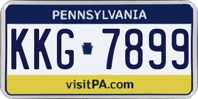PA license plate KKG7899