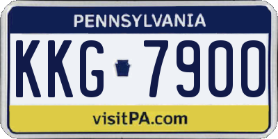 PA license plate KKG7900