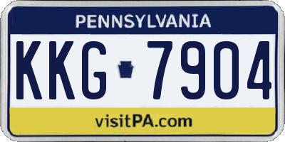 PA license plate KKG7904