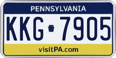 PA license plate KKG7905