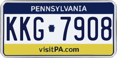PA license plate KKG7908