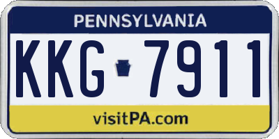 PA license plate KKG7911