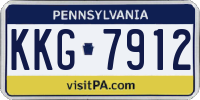 PA license plate KKG7912