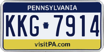 PA license plate KKG7914