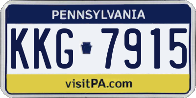 PA license plate KKG7915