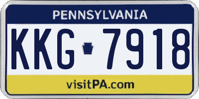 PA license plate KKG7918