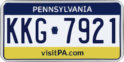 PA license plate KKG7921
