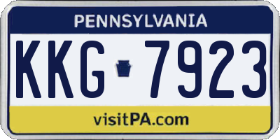 PA license plate KKG7923