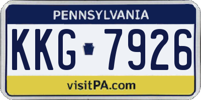 PA license plate KKG7926