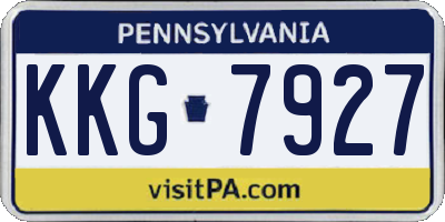 PA license plate KKG7927