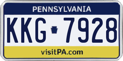 PA license plate KKG7928