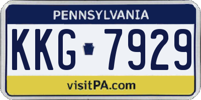 PA license plate KKG7929