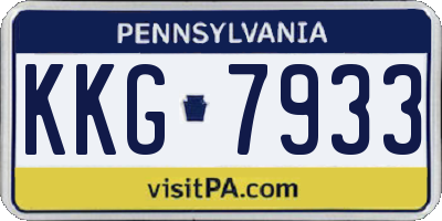PA license plate KKG7933