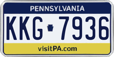 PA license plate KKG7936