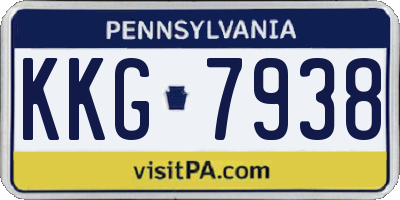 PA license plate KKG7938