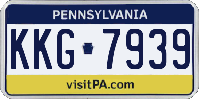 PA license plate KKG7939