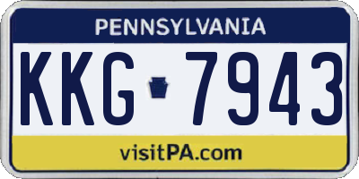 PA license plate KKG7943