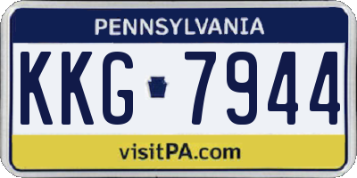 PA license plate KKG7944