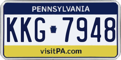 PA license plate KKG7948
