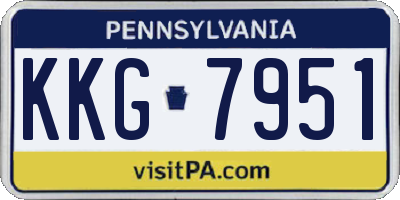 PA license plate KKG7951