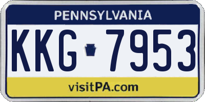 PA license plate KKG7953