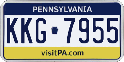 PA license plate KKG7955