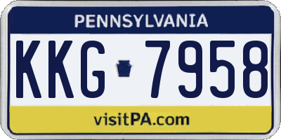 PA license plate KKG7958