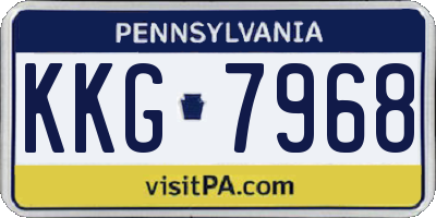 PA license plate KKG7968