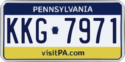 PA license plate KKG7971