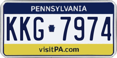 PA license plate KKG7974