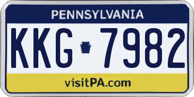 PA license plate KKG7982
