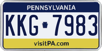 PA license plate KKG7983