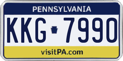 PA license plate KKG7990