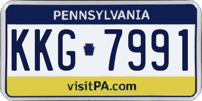 PA license plate KKG7991