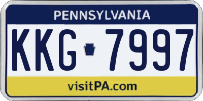 PA license plate KKG7997