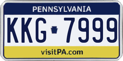 PA license plate KKG7999