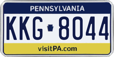 PA license plate KKG8044