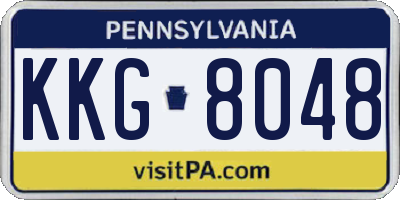 PA license plate KKG8048