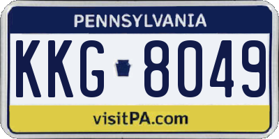 PA license plate KKG8049