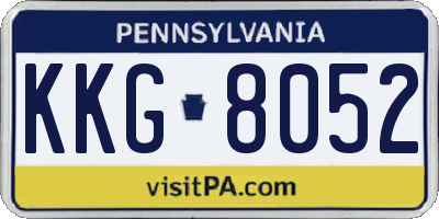 PA license plate KKG8052