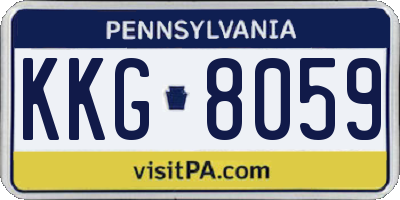 PA license plate KKG8059