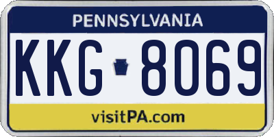PA license plate KKG8069