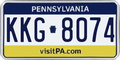 PA license plate KKG8074
