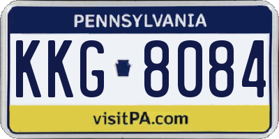 PA license plate KKG8084