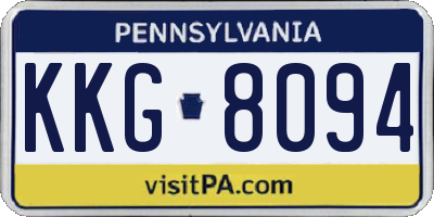 PA license plate KKG8094