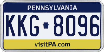 PA license plate KKG8096