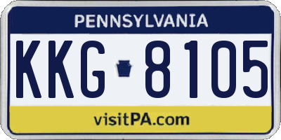 PA license plate KKG8105