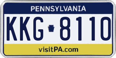 PA license plate KKG8110