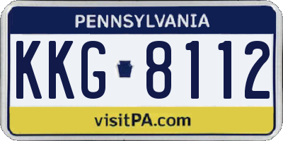 PA license plate KKG8112